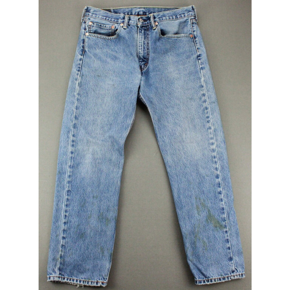 Levi's Other - Levis 505 Regular Fit Jeans Mens 34x30 Light Wash Straight Leg